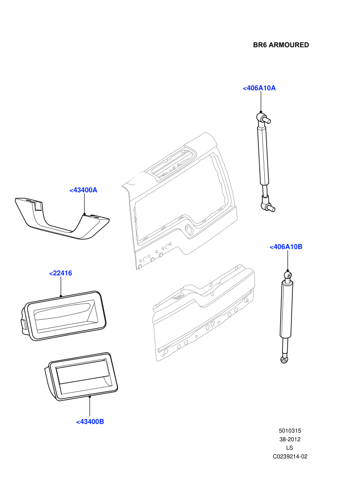 Luggage Compartment Door (With B6 Level Armouring)((V)FROMAA000001)