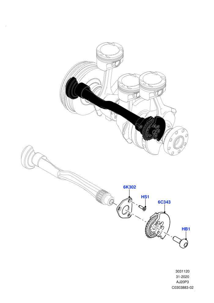 Balance Shafts And Drive (1.5L AJ20P3 Petrol High,1.5L AJ20P3 Petrol High PHEV,Halewood (UK))((V)FROMLH000001)