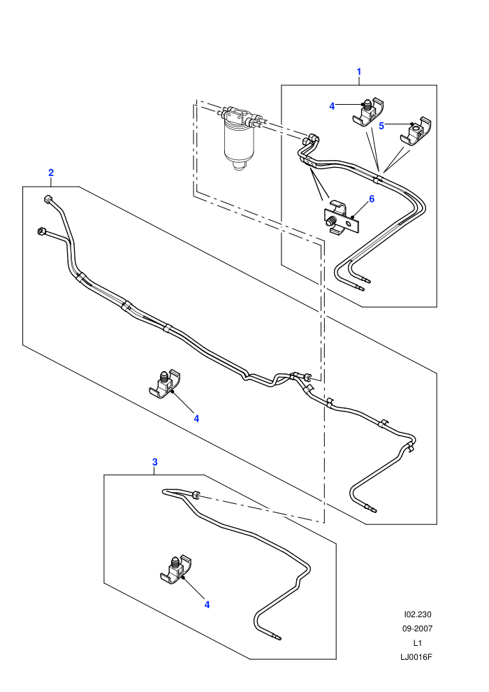 Fuel Pipes (2.5L 5 Cyl L/R Turbo Diesel)