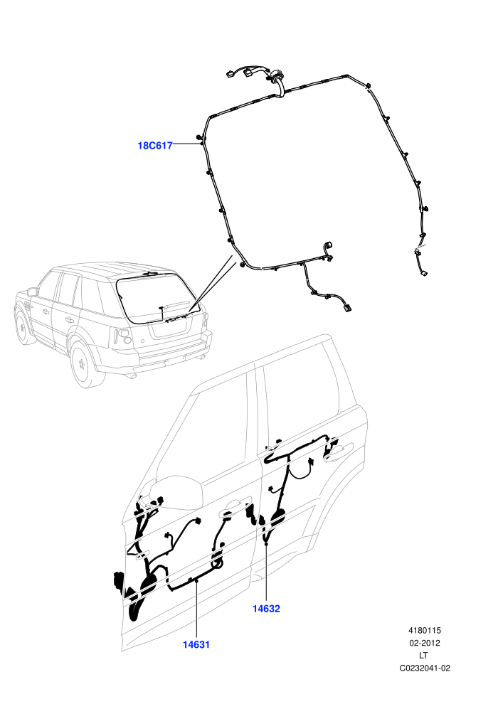 Electrical Wiring - Body And Rear (Front And Rear Doors)((V)TOBA999999 (V)FROMBA000001)