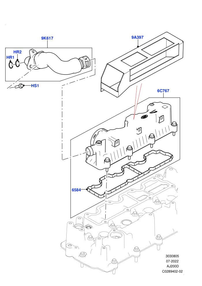 Emission Control - Crankcase (2.0L I4 DSL HIGH DOHC AJ200)(Nitra Plant Build)((V)FROMK2000001)