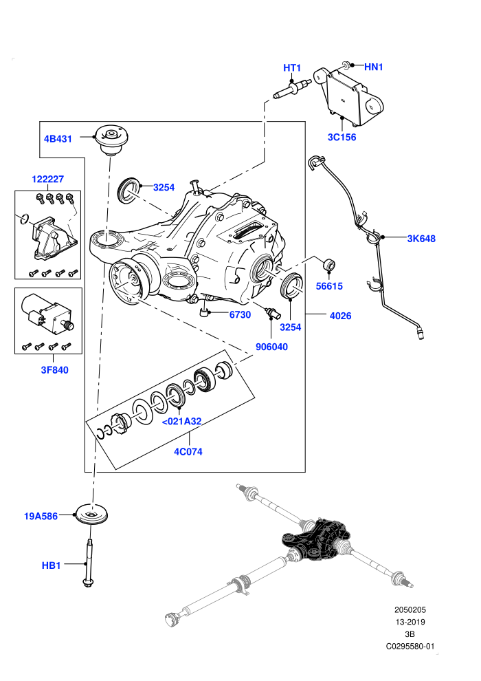 Rear Axle (5.0 Litre supercharged enhanced)((V)FROMKA000001)