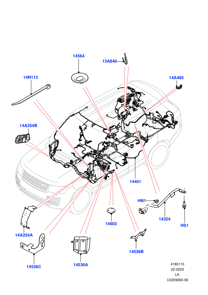 Electrical Wiring - Engine And Dash (Main Harness)((V)FROMGA000001)