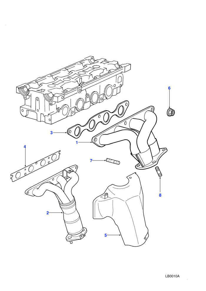 Exhaust Manifold (1.8L 4 Cyl K Series Petrol)