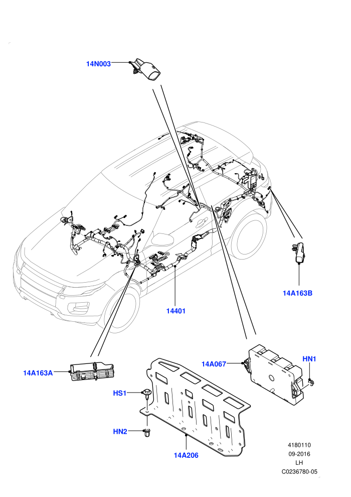 Electrical Wiring - Engine And Dash (3 Door,Halewood (UK))(Main Harness)((V)TOFH999999)