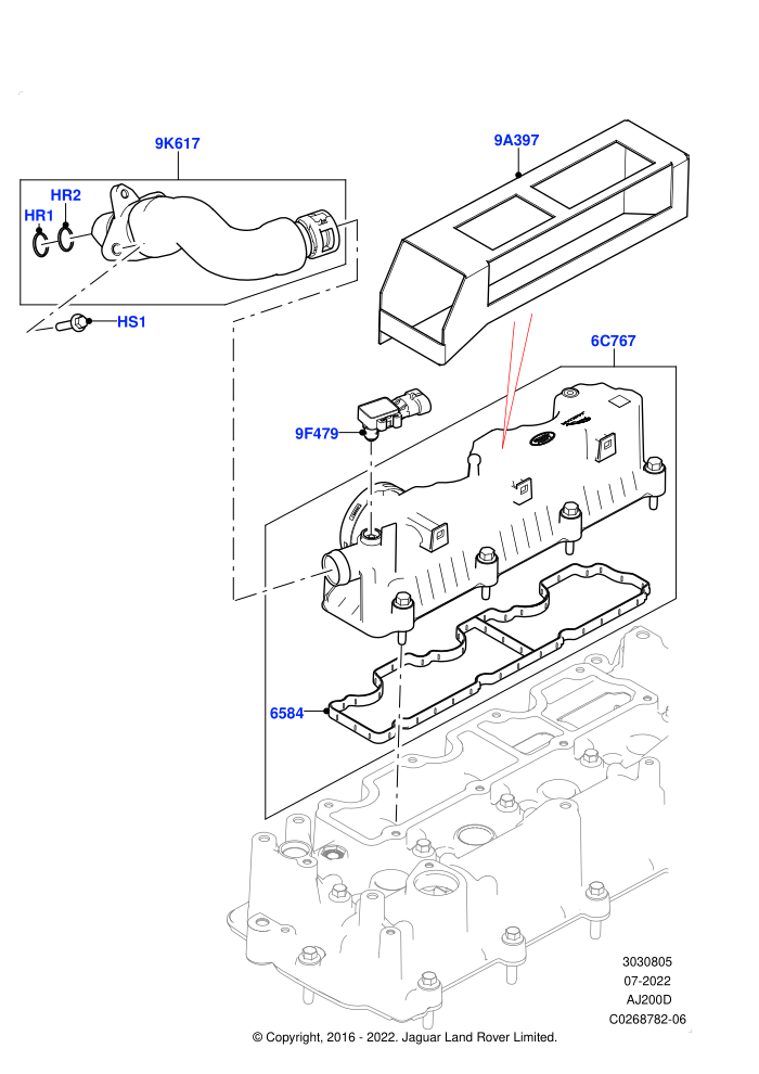 Emission Control - Crankcase (2.0L I4 DSL HIGH DOHC AJ200,2.0L I4 DSL MID DOHC AJ200)((V)FROMHA000001)