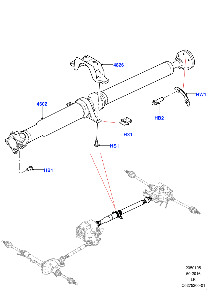 Drive Shaft - Rear Axle Drive (Propshaft)((V)FROMHA000001)