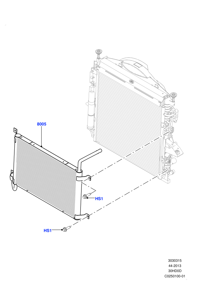 Radiator/Coolant Overflow Container (3.0L DOHC GDI SC V6 PETROL)(Auxiliary Unit)((V)FROMEA000001)