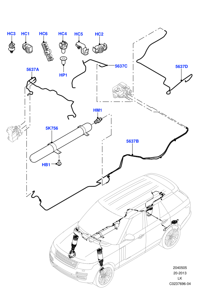 Air Suspension Compressor And Lines (Air Suspension Lines)((V)TODA999999)