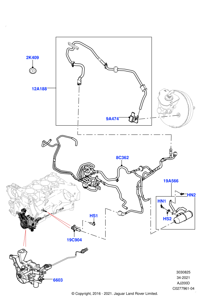 Vacuum Control And Air Injection (2.0L I4 DSL HIGH DOHC AJ200,LHD)