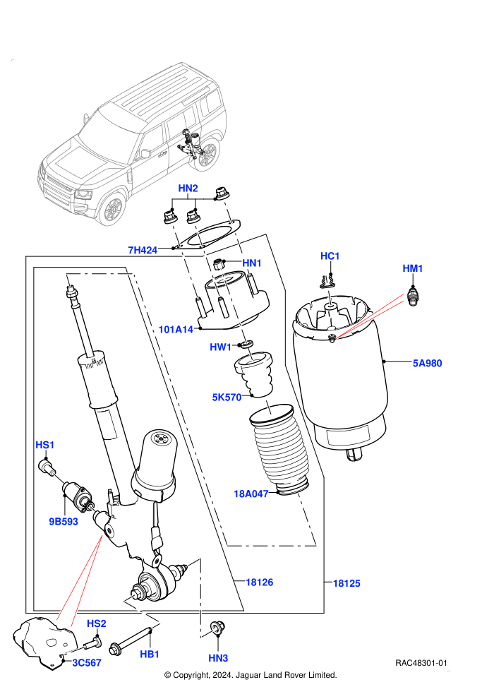 Rear Springs And Shock Absorbers (Suspension Electronic Air W/Ki)((V)FROMS2000001)