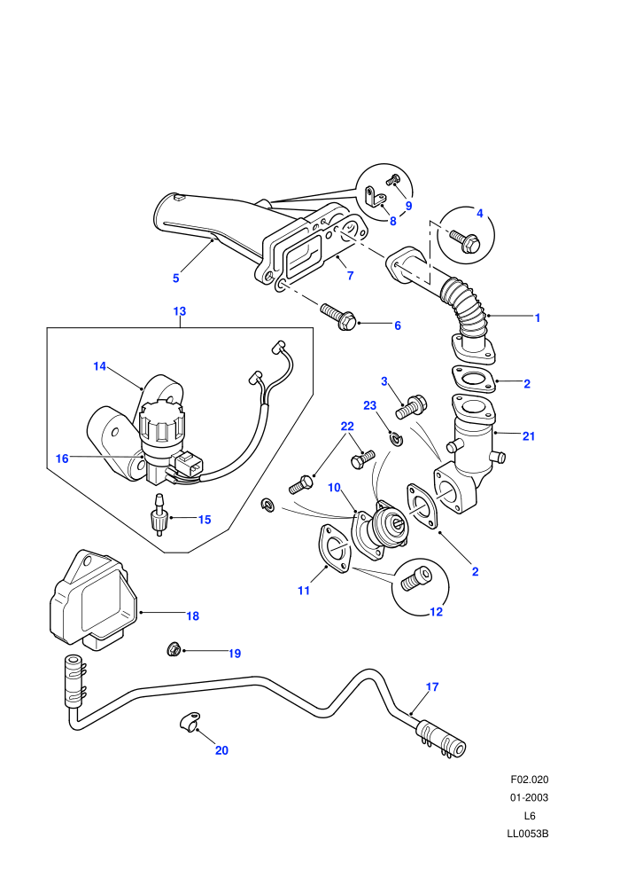 Exhaust Gas Recirculation Hoses (L Series Diesel 2.0)