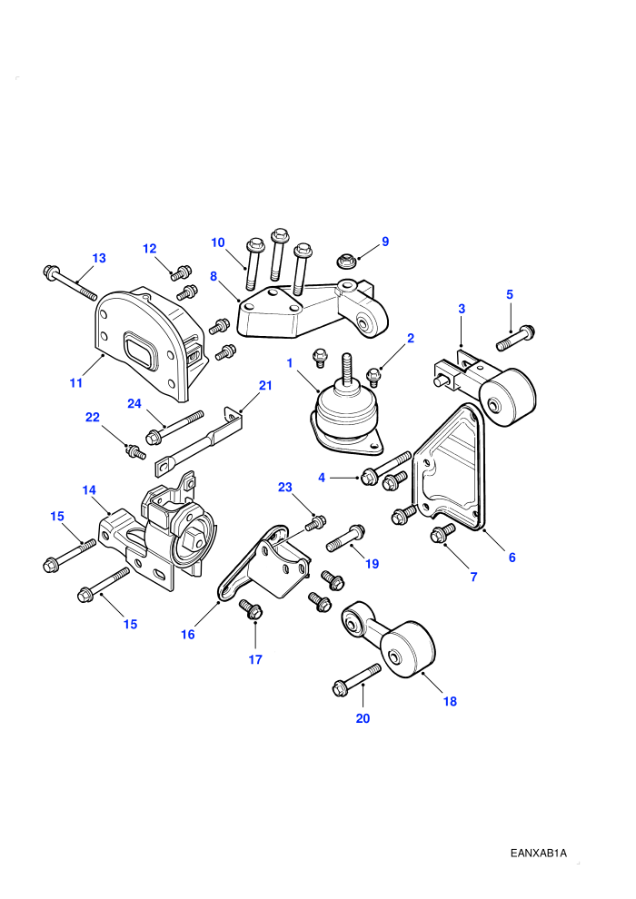 Engine Mounting (Tcie L Series Diesel)((V)TOYA999999)