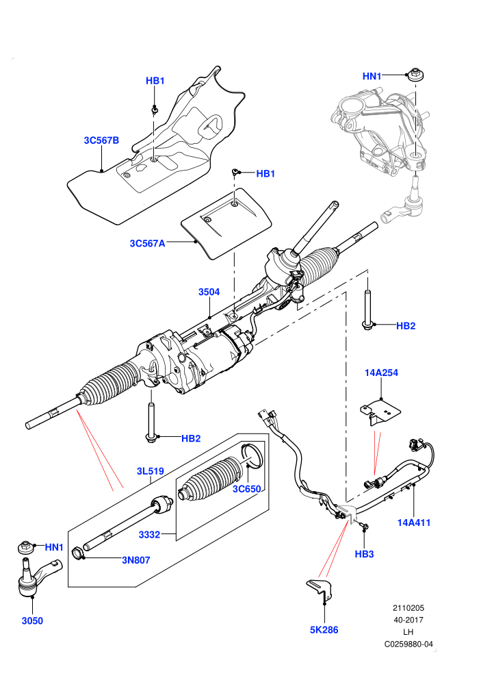 Steering Gear (Halewood (UK),RHD)