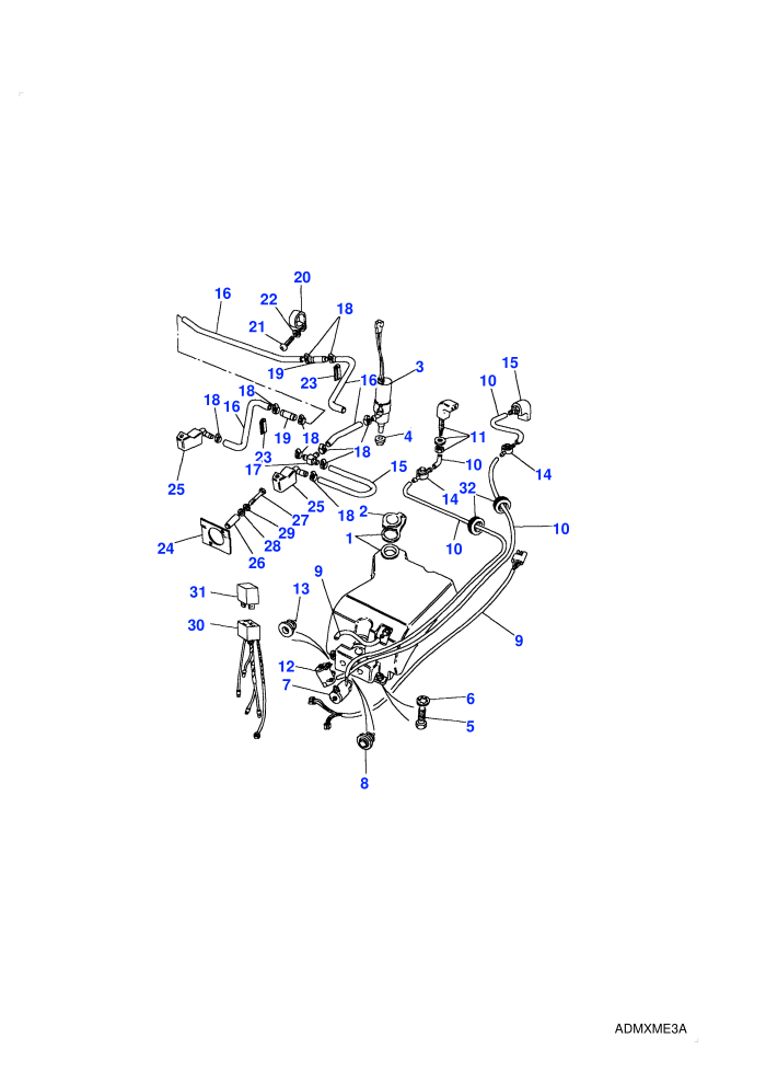 Windscreen/Backlight/Headlamp Wash ((-)S,(-)SF,Less Air Conditioning)((V)TOWA159806 (V)FROMAA270227)