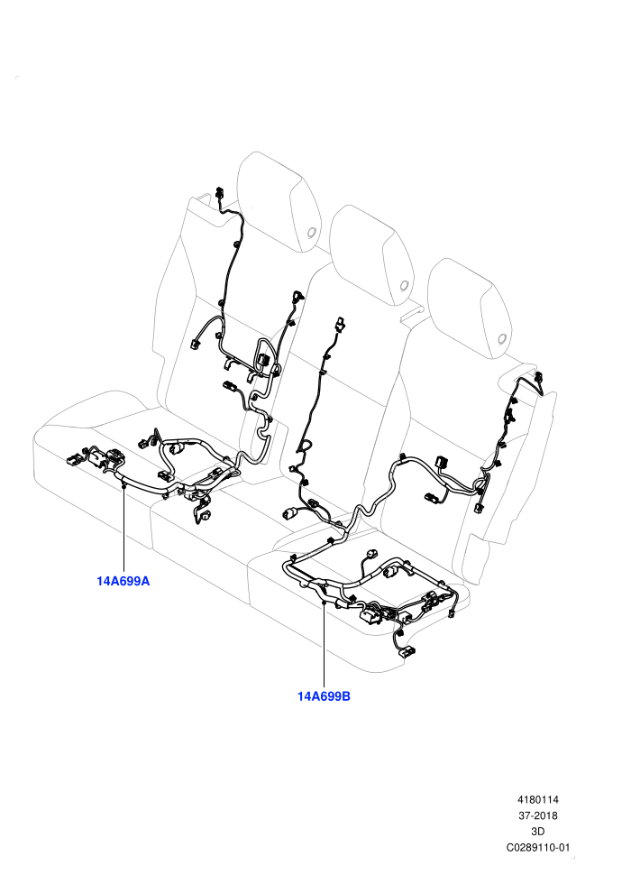 Wiring - Seats (2nd Row,Nitra Plant Build,Rear Seats)((V)FROMK2000001)