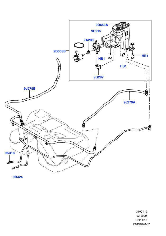 Fuel Lines (3.2L DOHC MPI Petrol I6,ULEV II Requirements)(Rear)
