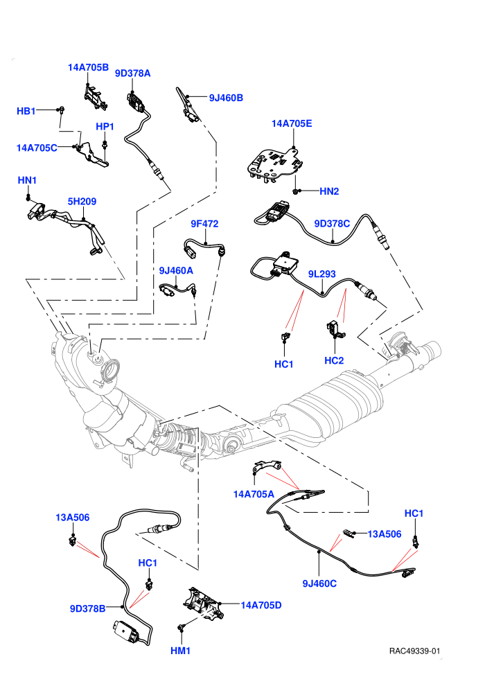Exhaust Sensors And Modules (2.0L AJ21D4 Diesel Mid,Itatiaia (Brazil))((V)FROMNT000001)