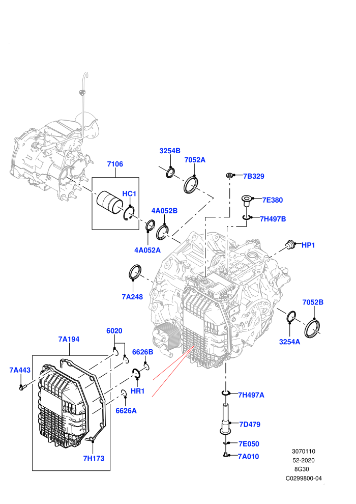 Transmission External Components (1.5L AJ20P3 Petrol High,1.5L AJ20P3 Petrol High PHEV,8 Speed Automatic Trans 8G30,Changsu (China))