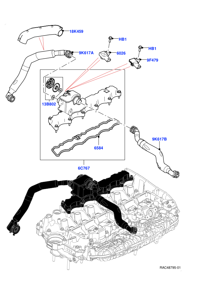 Emission Control - Crankcase (3.0L AJ20P6 Petrol High)((V)FROMRA000001)