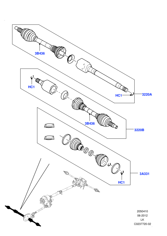Drive Shaft - Front Axle Drive (Driveshaft)