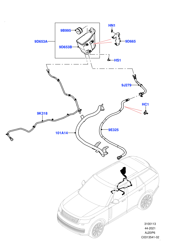 Carbon Canister (3.0L AJ20P6 Petrol High,Fuel Tank-Petrol W/O Leak Detection,Pet Tank W/O Leak Det - Std Filter)