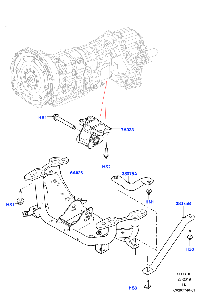 Transmission Mounting (3.0L AJ20D6 Diesel High)((V)FROMLA000001)