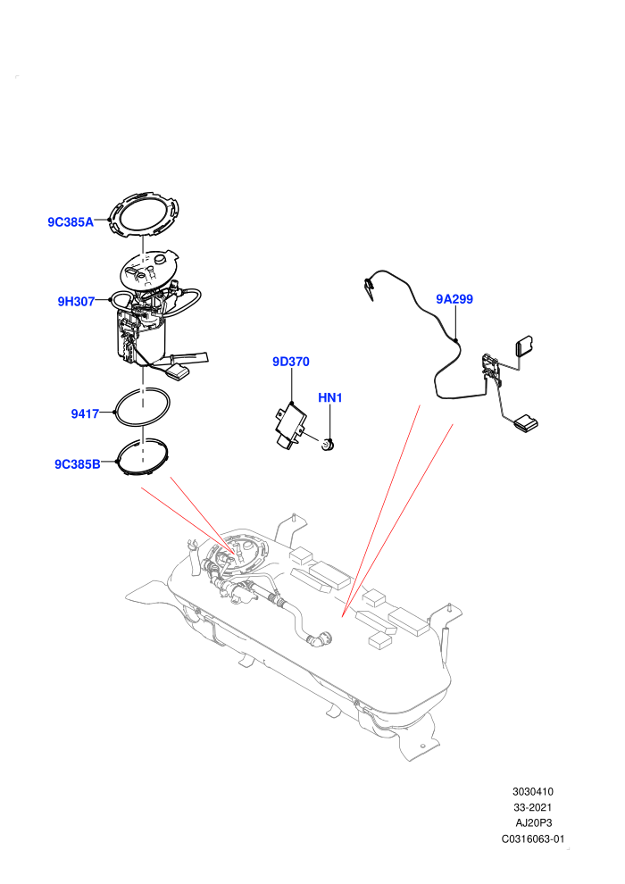 Fuel Pump And Sender Unit (1.5L AJ20P3 Petrol High PHEV,Changsu (China))((V)FROMMG575835)