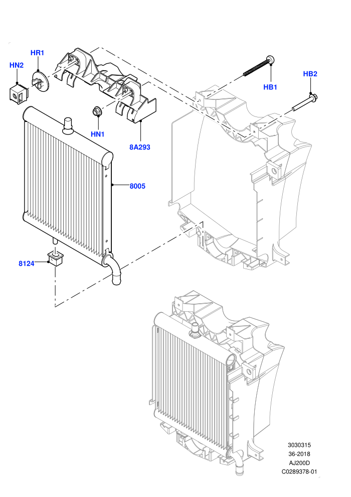 Radiator/Coolant Overflow Container (2.0L I4 DSL HIGH DOHC AJ200)(Auxiliary Unit,Nitra Plant Build)((V)FROMK2000001)