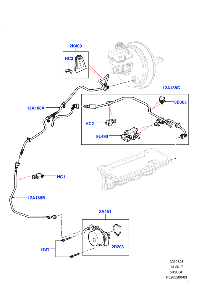 Vacuum Control And Air Injection (5.0L OHC SGDI SC V8 Petrol - AJ133)((V)FROMAA000001)