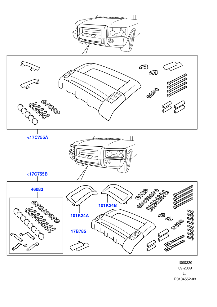 Body Dress Up Kits - Front (Accessory,With Bumper Protection Moulding)((V)TO9A999999)