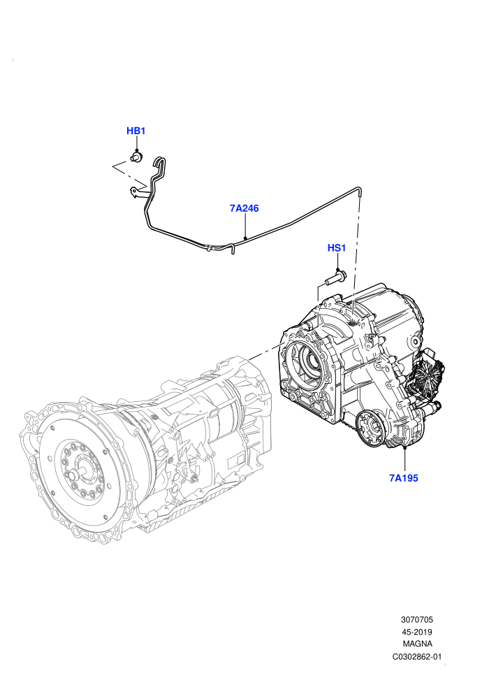 Transfer Drive Case (2.0L AJ200P Hi PHEV,2.0L I4 DSL HIGH DOHC AJ200,2.0L I4 High DOHC AJ200 Petrol,3.0L AJ20P6 Petrol High,5.0 Petrol AJ133 DOHC CDA,With 2 Spd Trans Case With Ctl Trac)(Nitra Plant Build)