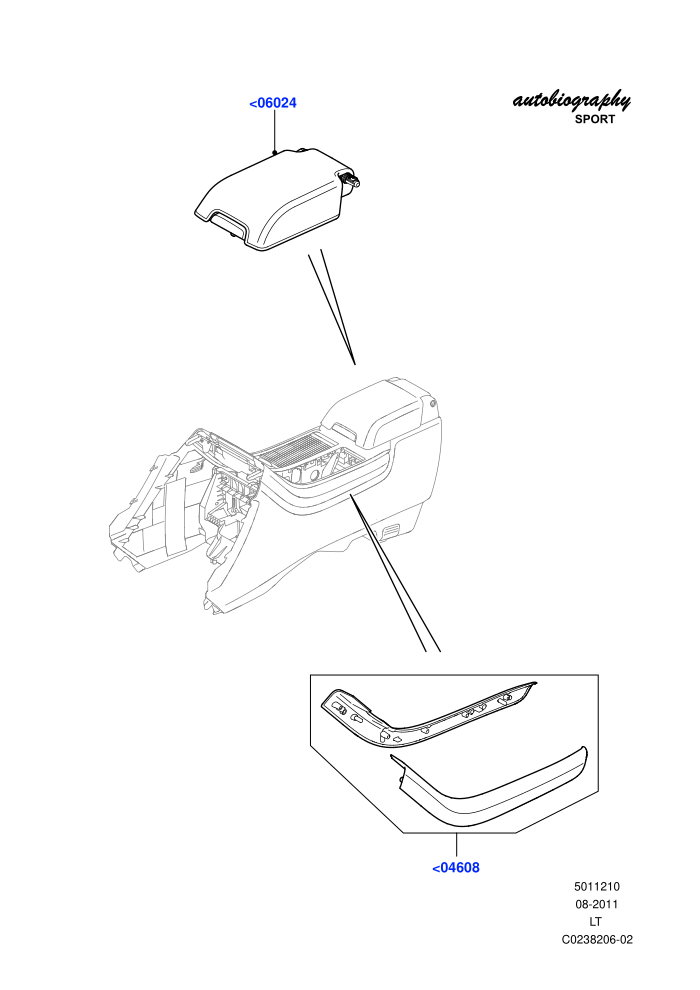 Console - Floor (Autobiography Sales Badge)(External Components,For Carrier Assy,For Stowage Boxes And Lids)((V)FROMAA000001)