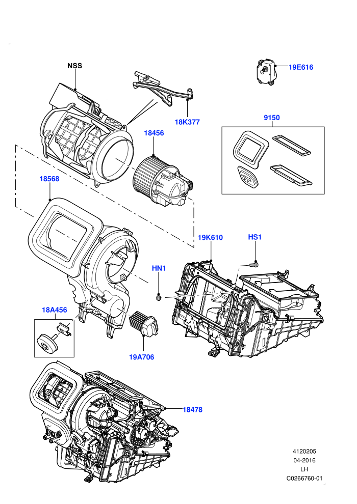Heater/Air Cond.External Components (Itatiaia (Brazil))((V)FROMGT000001)
