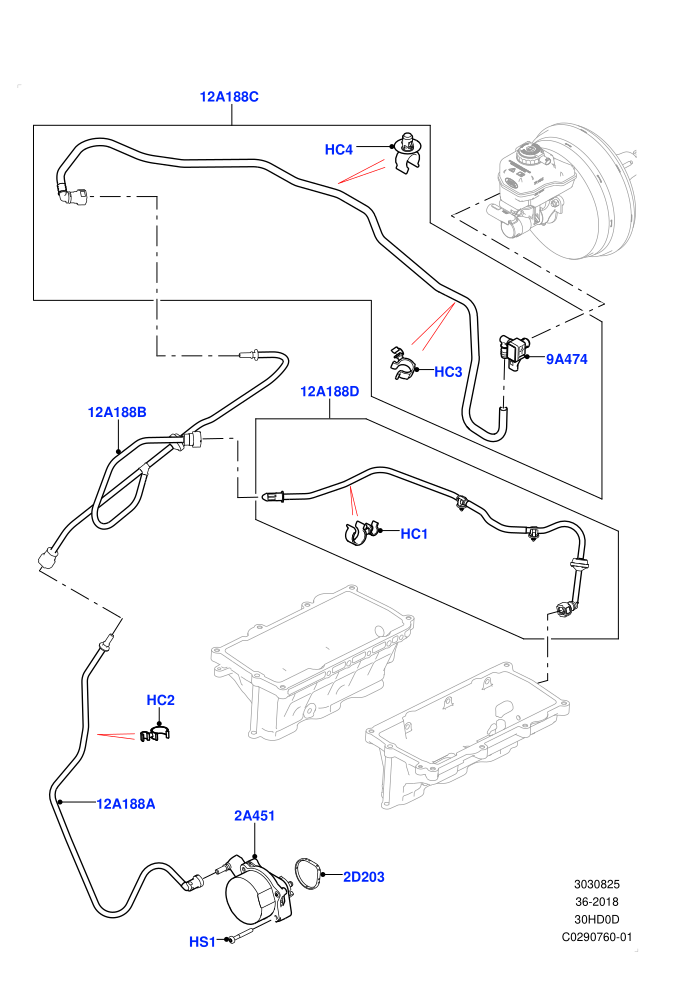 Vacuum Control And Air Injection (3.0L DOHC GDI SC V6 PETROL,LHD)(Nitra Plant Build)((V)FROMK2000001)