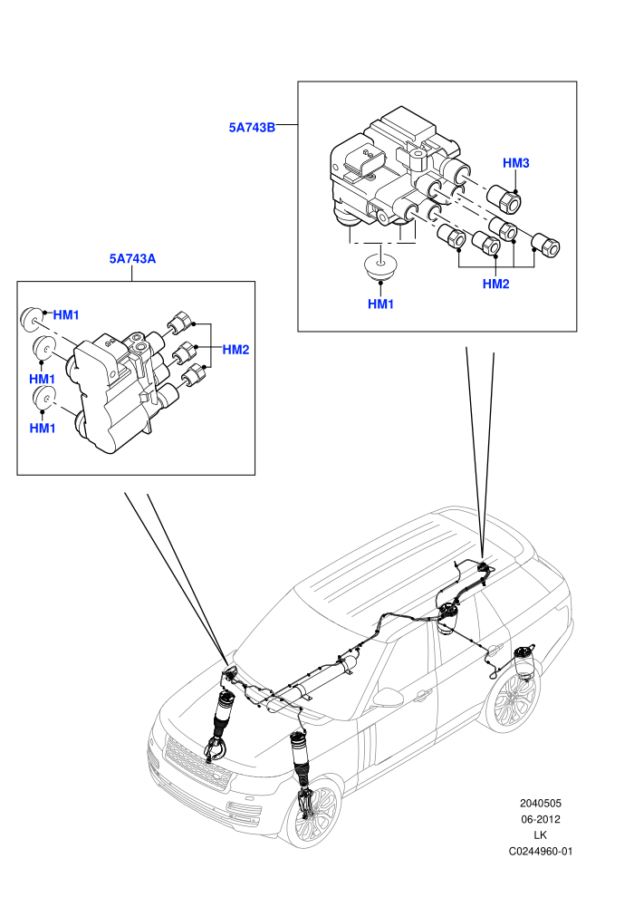 Air Suspension Compressor And Lines (Valve Assembly)