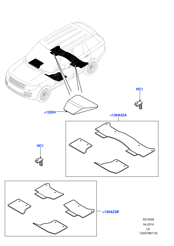 Floor Trim (Armoured,Less Version Package,Version - Core)(Floor Mats)