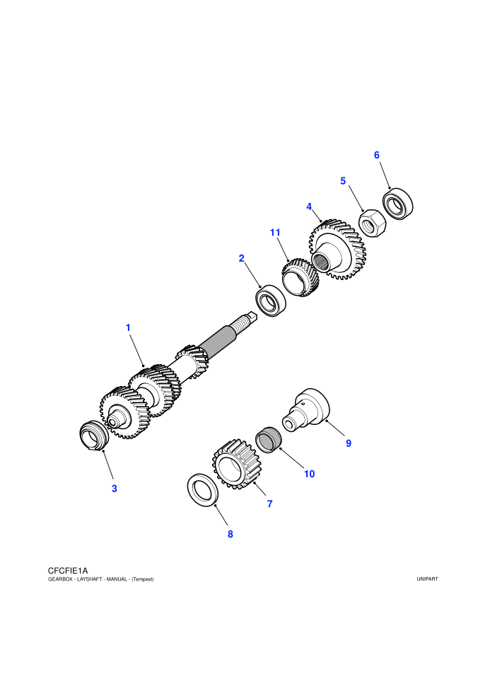 Layshaft (5 Speed Manual Transmission)