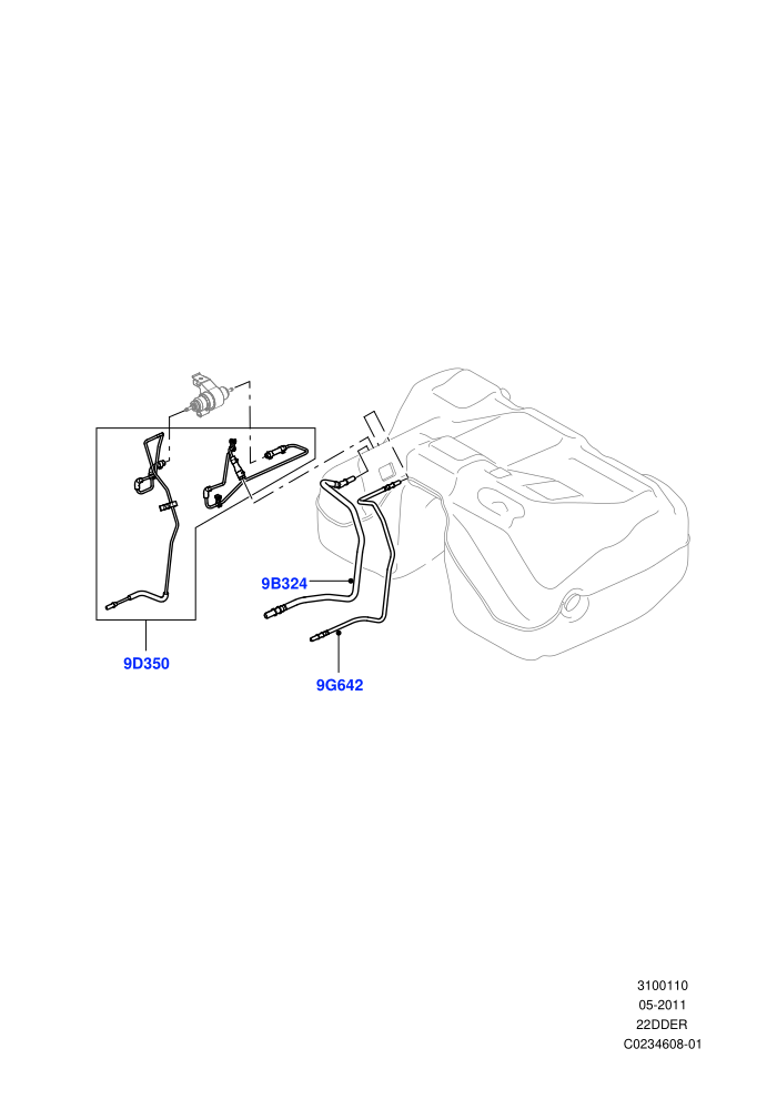 Fuel Lines (2.2L CR DI 16V Diesel)(Rear)