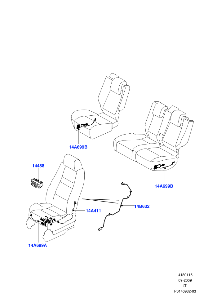 Electrical Wiring - Body And Rear (Seats)((V)TO9A999999)