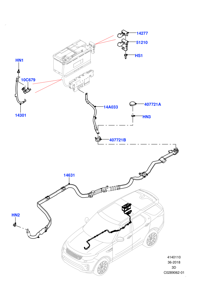 Battery Cables And Horn (Battery Cables,Nitra Plant Build)((V)FROMK2000001)