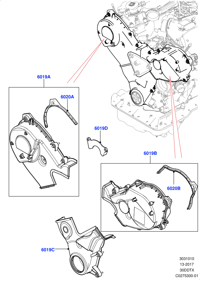 Timing Gear Covers (3.0 V6 Diesel)