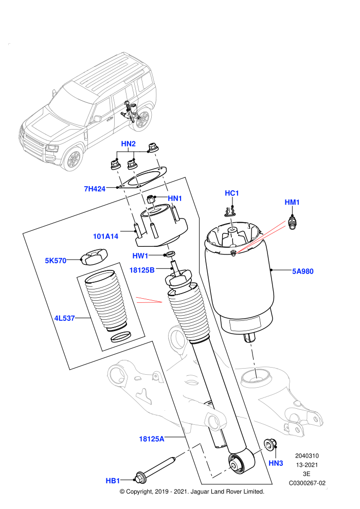 Rear Springs And Shock Absorbers (With Four Corner Air Suspension)