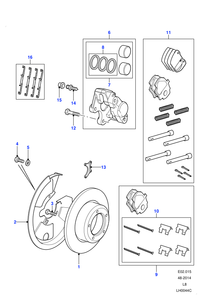 Rear Brake Discs And Calipers (Less Anti-Lock Braking System)((V)FROM7A000001)