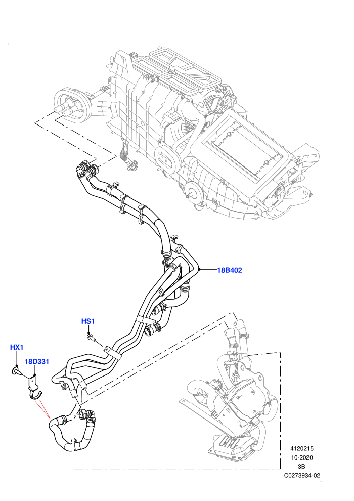 Heater Hoses (2.0L I4 DSL HIGH DOHC AJ200,2.0L I4 DSL MID DOHC AJ200,Fuel Heater W/Pk Heat With Remote)