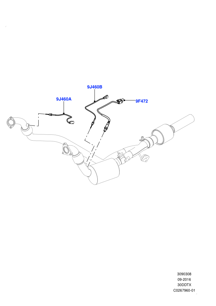 Exhaust Sensors And Modules (3.0L 24V DOHC V6 TC Diesel,Euro Stage 4 Emissions)((V)FROMAA000001)