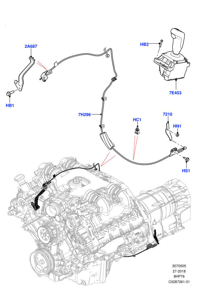 Gear Change-Automatic Transmission (4.4L DOHC DITC V8 Diesel,8 Speed Auto Trans ZF 8HP76)((V)FROMKA000001)