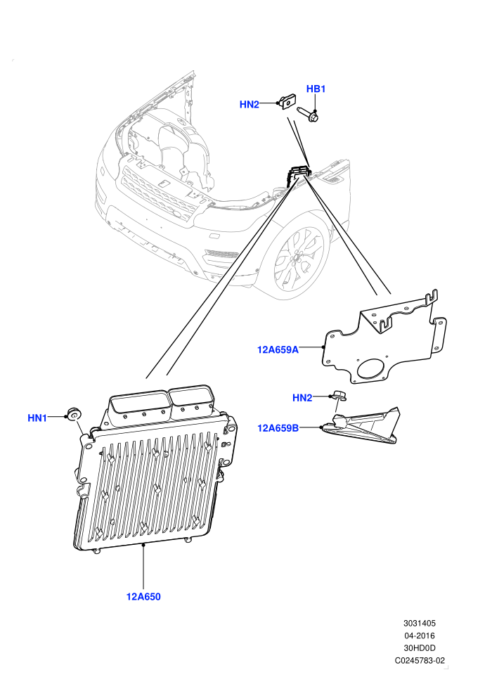 Engine Modules And Sensors (3.0L DOHC GDI SC V6 PETROL)