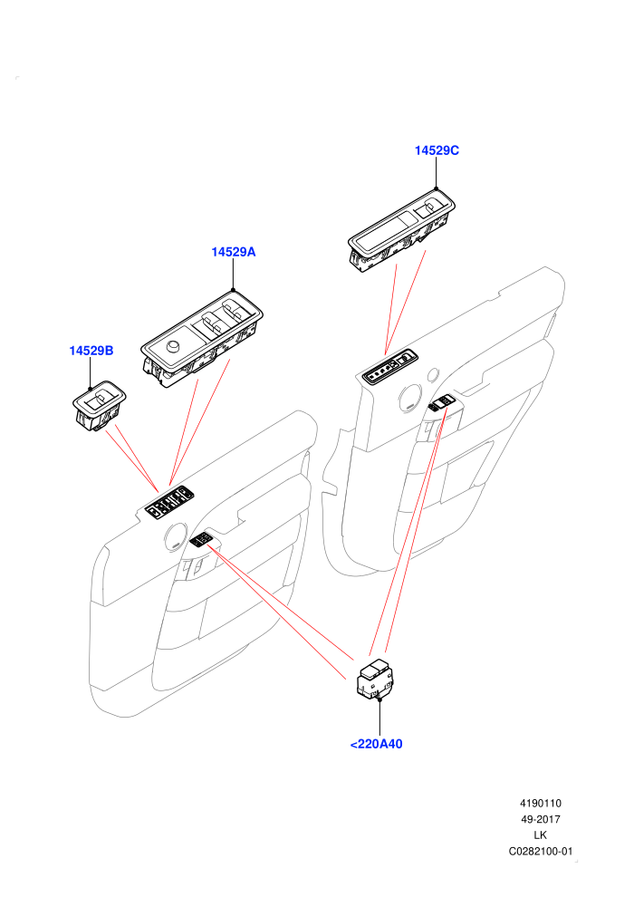 Switches (Front And Rear Doors)((V)FROMJA000001)