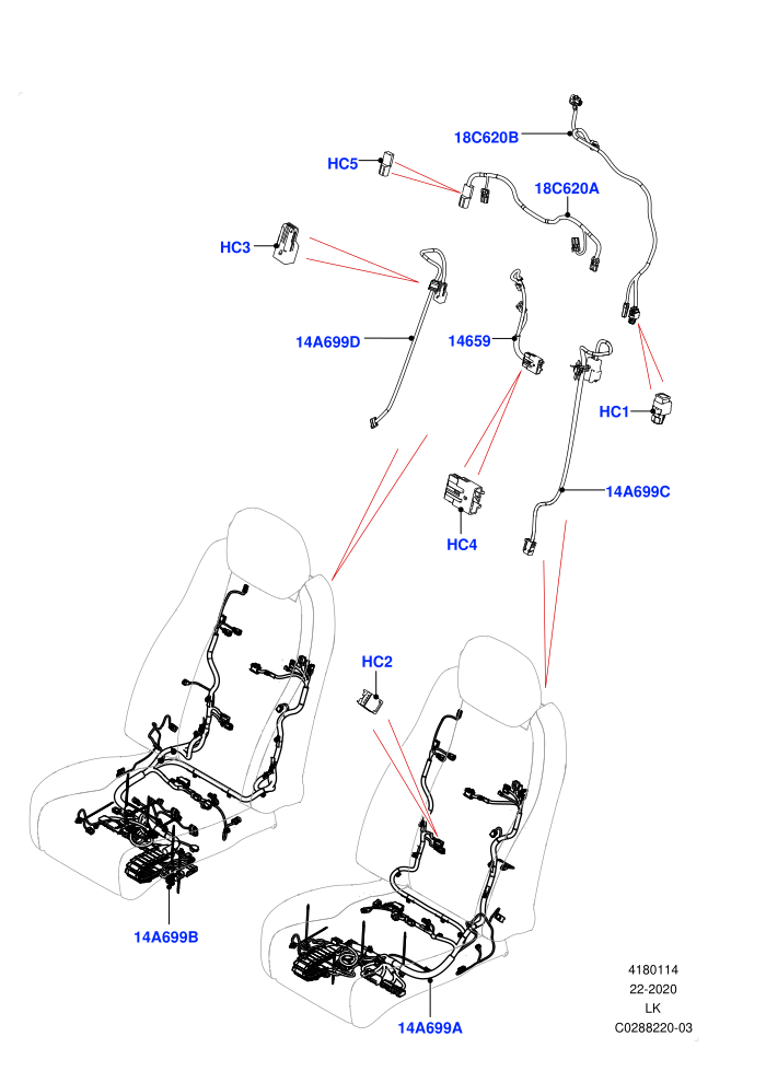 Wiring - Seats (Front Seats)((V)FROMKA000001)